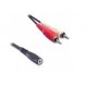 LINEAIRE AD205 LIRAU038719 Adaptateur Jack stéreo F - 2 RCA M 3.5mm M