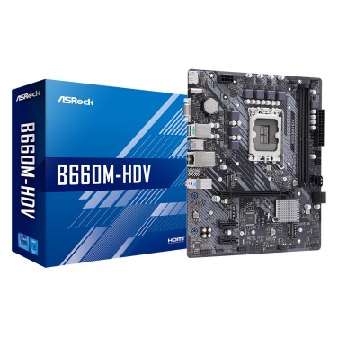 ASROCK B660M-HDV ASRCM038948 ASROCK B660M-HDV - MATX - LGA 1700 - 2x DDR4 - HDMI - DP - VGA