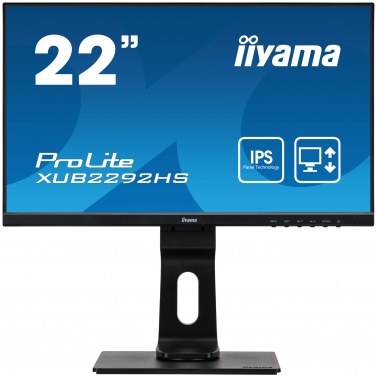 IIYAMA XUB2292HS-B1 IIYEC032884 21,5p IPS FHD 4ms 250cd/m² VGA/DP/HDMI 2x1W Règlable Noir