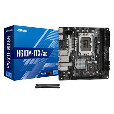ASROCK H610M-ITX/AC ASRCM039219 ASROCK H610M-ITX/AC - MINI-ITX - LGA 1700 - 2x DDR4 - HDMI - DP