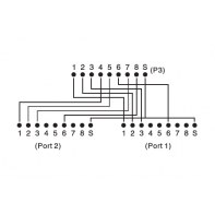 DIGRE026193 DIGITUS Professional CAT 5e Classe D Adaptateur de câble de 
