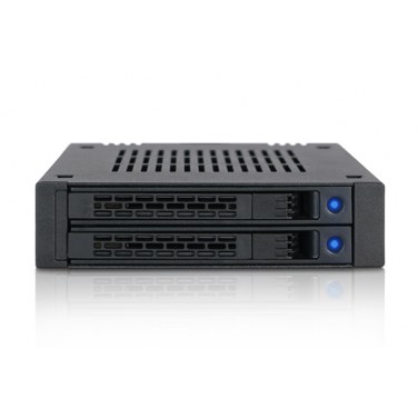 ICYDOCK MB742SP-B ICYMB030773 Rack amovible en métal pour 2 DD 2.5p SAS/SATA dans une baie externe 3.5p