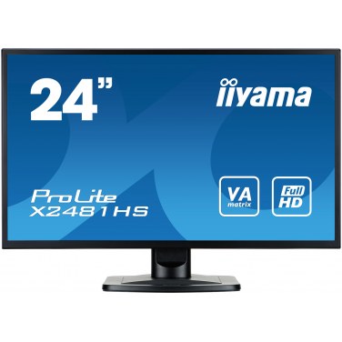 IIYAMA X2481HS-B1 IIYEC024777 23.6p VA FHD 6ms 300cd/m² VGA/DVI/HDMI 2x2W Noir