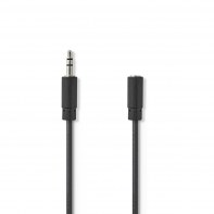 NEDIS CAGP22050BK50 NEDAU034357 Cordon audio Jack stéreo 3.5mm M/F 5m