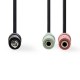 NEDIS CAGP22150BK02 NEDAU035104 Adap Jack (3 contacts) - 2 RCA (HP+MIC) MF 0.2m