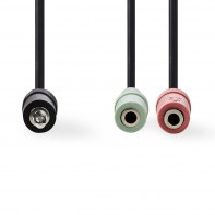 NEDAU035104 Adap Jack (3 contacts) - 2 RCA (HP+MIC) MF 0.2m