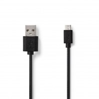NEDIS CCGP60500BK10 NEDUS033674 Cordon USB A/microB M/M 1m