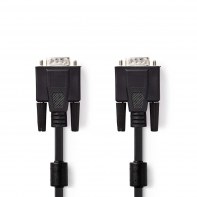 NEDIS CCGB59000BK20 NEDVI035050 Cordon VGA HD15 M/M 2 ferrites 2m