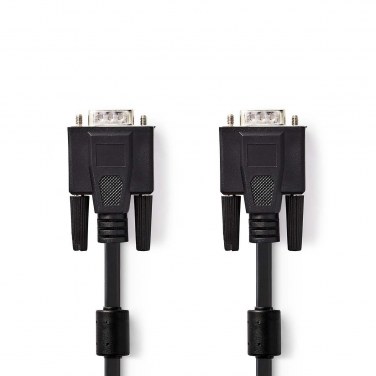 NEDIS CCGB59000BK20 NEDVI035050 Cordon VGA HD15 M/M 2 ferrites 2m