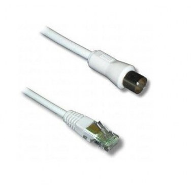LINEAIRE TVRJD NONAU016359 Cordon RJ45 /Coax 9.52mm Mâle 75 Ohms 2m