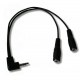 LINEAIRE A192A NONAU024103 Adapt. Jack Mâle 3.5mm vers 2 x Jack F 3.5mm 0,20m