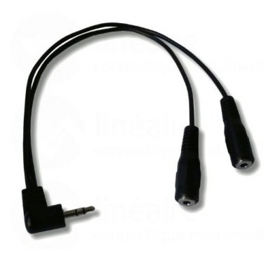 LINEAIRE A192A NONAU024103 Adapt. Jack Mâle 3.5mm vers 2 x Jack F 3.5mm 0,20m