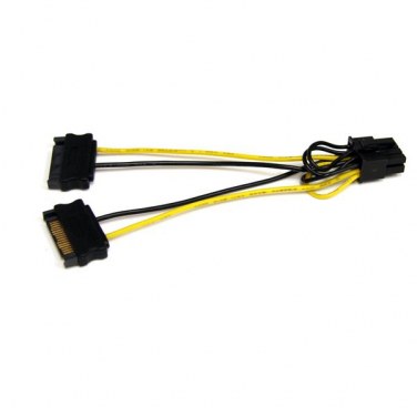 STARTECH SATPCIEX8ADP STAAL030118 adaptateur alimn SATA vers PCIe 8p 15cm