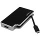 STARTECH CDPVGDVHDB STACV029365 Adaptateur audio / vidéo de voyage 3 en 1 - USB-C vers VGA DVI ou HDMI - 4K