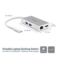 STAUS028974 Adaptateur multiport USB-C pour ordinateur portable - Power Delivery - HDMI 4K -
