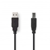 NEDIS CCGT60100BK20 NEDUS033656 Cordon USB2.0 A-B M/M 1,8m
