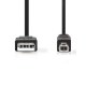 NEDIS CCGT60100BK20 NEDUS033656 Cordon USB2.0 A-B M/M 1,8m