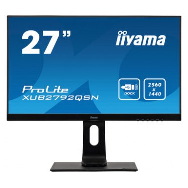 IIYAMA XUB2792QSN-B1 IIYEC036854 27p iPS WQHD 4ms 350cd/m² HDMI/DP 2x2W 2xUSB USB-C.Dock RJ45 Règlable Noir