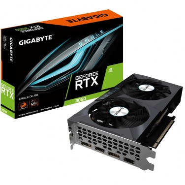 GIGABYTE GV-N3050EAGLE OC-8GD GIGCV039224 GIGABYTE RTX 3050 EAGLE OC 8G - 8Go GDDR6 - 1792MHz - 2x HDMI - 2x DP