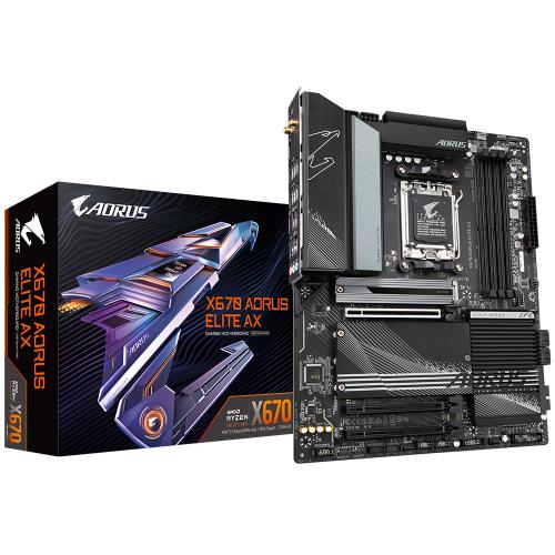 GIGABYTE X670 AORUS ELITE AX GIGCM040270 GIGABYTE X670 AORUS ELITE AX - ATX - AMD AM5 - X670 - 4x DDR5 - 3x PCIE - HDMI -