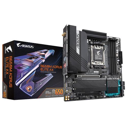GIGABYTE B650M AORUS ELITE AX GIGCM040267 GIGABYTE B650M AORUS ELITE AX - ATX - AMD AM5 - B650 - 4x DDR5 - HDMI - DP - 2x