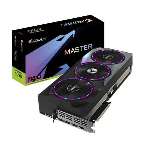 GIGABYTE GV-N4090AORUS M-24GD GIGCV040274 GIGABYTE AORUS RTX 4090 MASTER 24G - 24Go GDDR6X - 2550MHz - CUDA 16384 - HDMI -