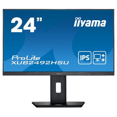 IIYAMA XUB2492HSU-B5 IIYEC040514 23.8p IPS FHD 4ms 250cd/m² VGA/HDMI/DP 2xUSB 2x2W Règlable Noir