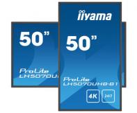 IIYAMA LH5070UHB-B1 IIYEC141110 49,5p 4K VA 8Ms 700cd/m² 2xHDMI 2xUSB RJ45 RS232C Remote Noir