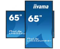 IIYAMA LH6552UHS-B1 IIYEC141114 64,5p 4K IPS 8ms 500cd/m² VGA-3xHDMI-DVI-DP 2xUSB RJ45 RS232C Remote 2x10W Noir