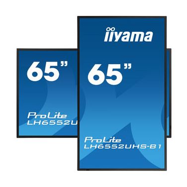 IIYAMA LH6552UHS-B1 IIYEC141114 64,5p 4K IPS 8ms 500cd/m² VGA-3xHDMI-DVI-DP 2xUSB RJ45 RS232C Remote 2x10W Noir