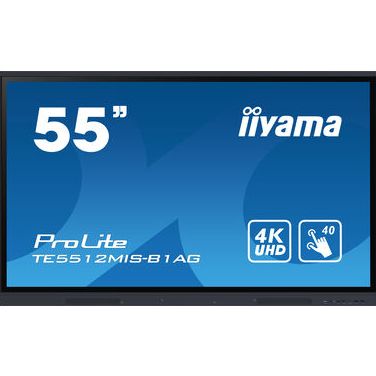 IIYAMA TE5512MIS-B1AG IIYEC041089 55p Tactile 4K IPS 8ms 400cd/m² VGA-3xHDMI USB-C 4xUSB 2xRJ45 2x16W Noir