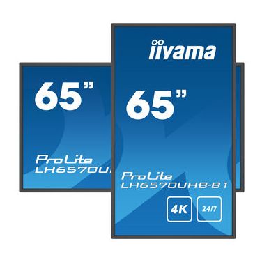 IIYAMA LH6570UHB-B1 IIYEC141115 64,5p 4K va 8ms 700cd/m² 2xHDMI 2xUSB RJ45 RS232C 2x10W Remote Noir