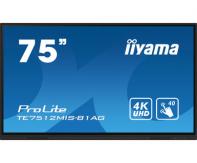 IIYAMA TE7512MIS-B1AG IIYEC041092 74,5p-Tact 4K IPS 8ms 400cd/m² 1xVGA-3xHDMI 5xUSB USB-C 2xRJ45 RS232C 2x10W Remo