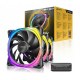 ANTEC 0-761345-57010-7 ANTVE041207 Lot de 3 Ventilateurs de boîtier PWM 120 mm avec LED RGB + contrôleur ARGB