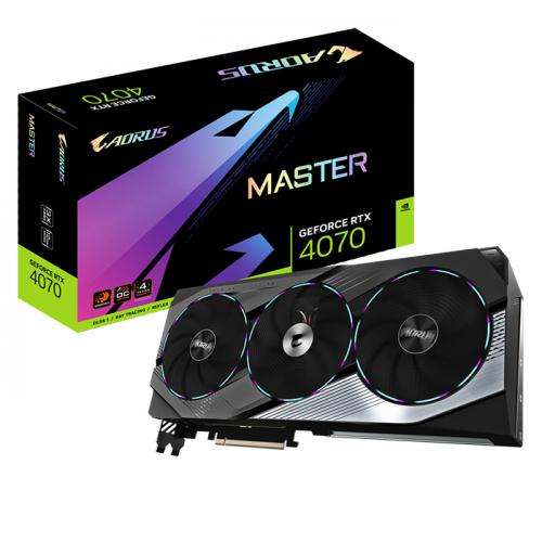 GIGABYTE AORUS RTX 4070 MASTER 12G - 12Go GDDR6X - 2595MHz - HDMI - 3x DP- RGB 