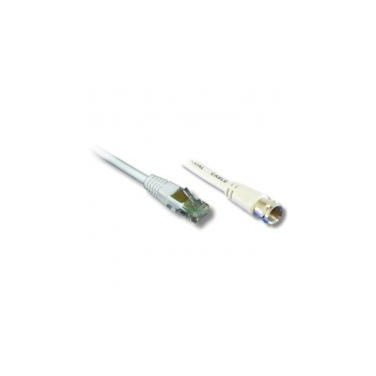 LINEAIRE TVRFE NONAU018578 Cordon RJ45 /Coax type F Mâle 75 /100Ohms 3m