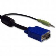 LINEAIRE PCHD168E NONVI015880 Cordon VGA+AUdio HD15 M/M 2 ferrites 3m