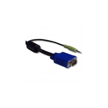 LINEAIRE PCHD168E NONVI015880 Cordon VGA+AUdio HD15 M/M 2 ferrites 3m