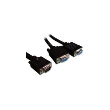 LINEAIRE AD266 NONVI017673 Adaptateur VGA HD15 Mâle vers 2x VGA Femelle
