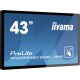 IIYAMA TF4339MSC-B1AG IIYEC138101 IIY 43p Tactile PCAP AMVA3 LED sans cadre 12 points 1920x1080 24/7 VGA/2xHDMI/DP